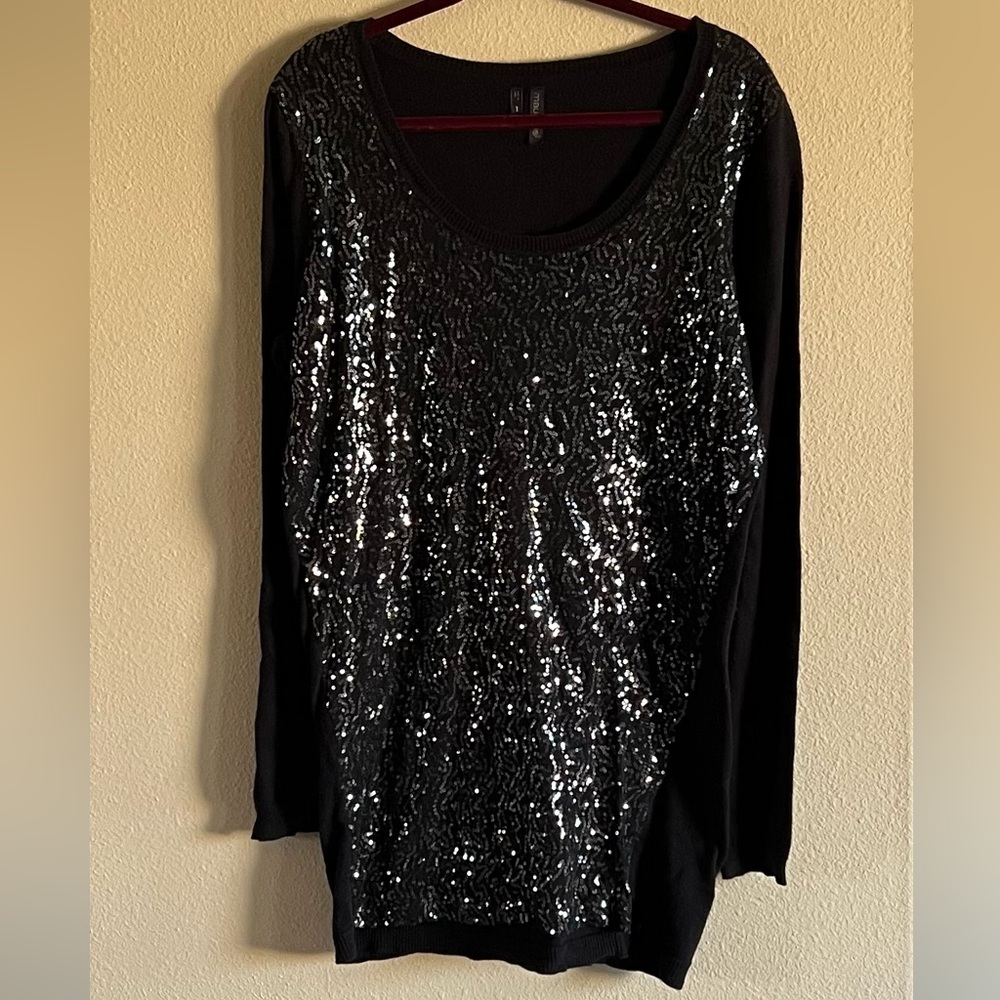 Maurices black sequin sweater